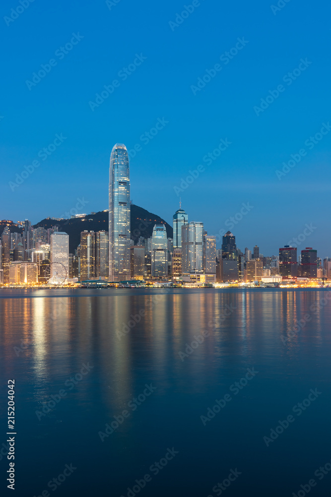 Fototapeta premium Hongkong's bustling urban skyline
