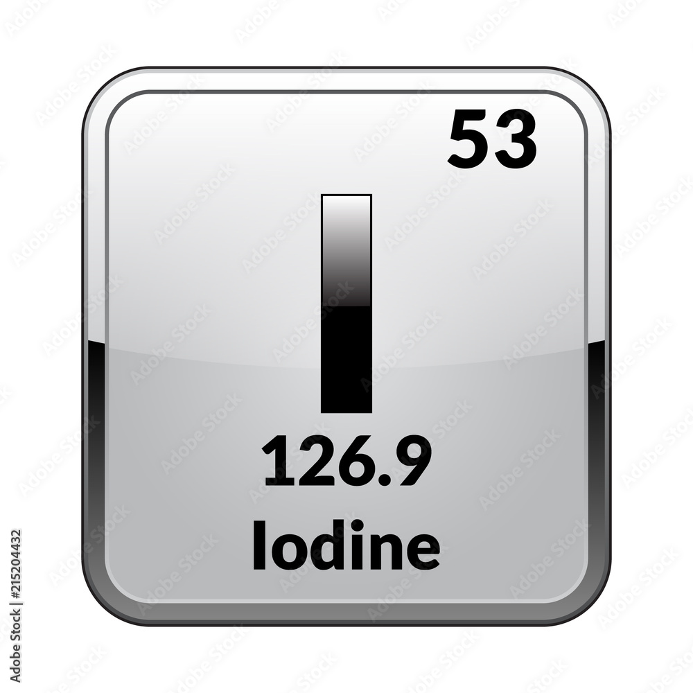 The periodic table element Iodine.Vector. Stock Vector | Adobe Stock