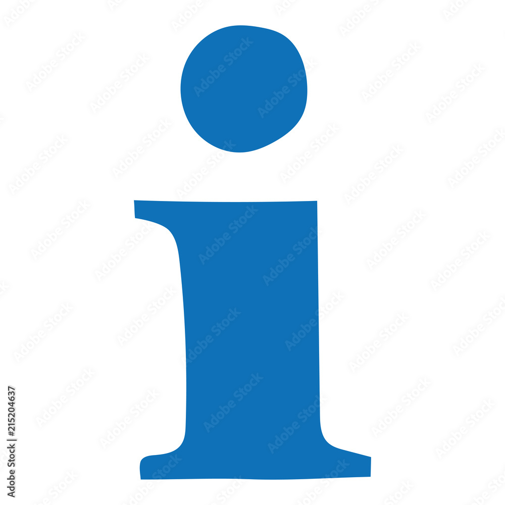 Handgezeichnetes Informationen-Icon in dunkelblau Handgezeichnetes Informationen-Icon in dunkelblau