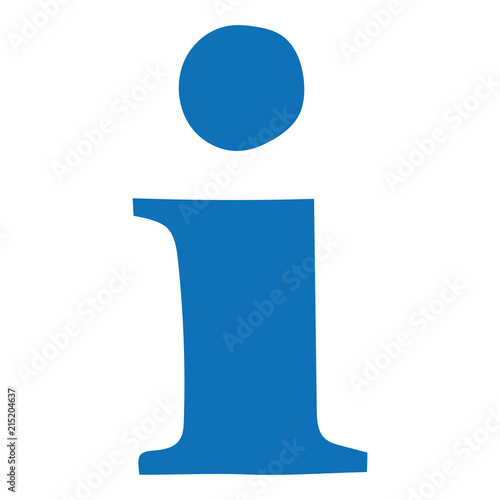 Handgezeichnetes Informationen-Icon in dunkelblau