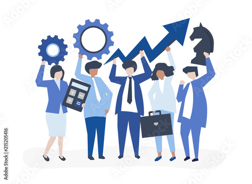 Business growth and strategy concept illustration