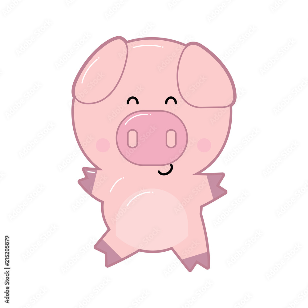 Pig in cartoon style. Cute cartoon pig illustration. Cartoon baby pig isolated on white background. All in a single layer. Vector illustration. Elements for design. Pig in cartoon style. Cute cartoon pig illustration. Cartoon baby pig isolated on white background. All in a single layer. Vector illustration. Elements for design.