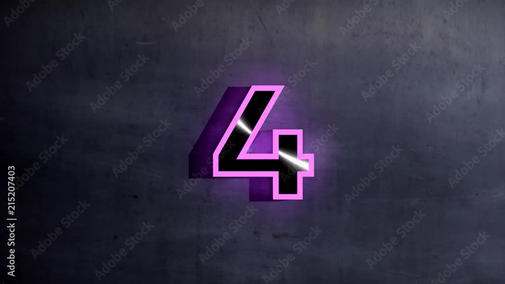 Number Four - Animation - 3d Rendering Number Four - Animation - 3d Rendering