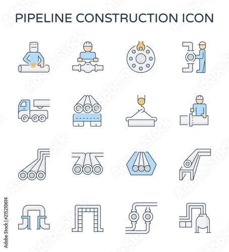 Pipeline construction icon