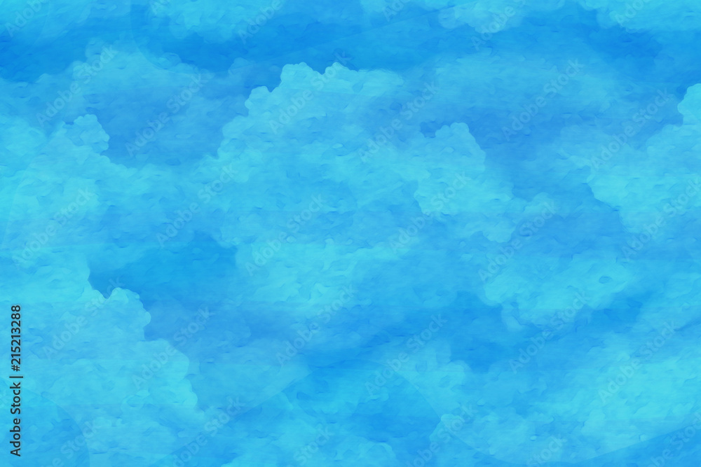 cartoon blue background with clouds for different usage - illustration for children 