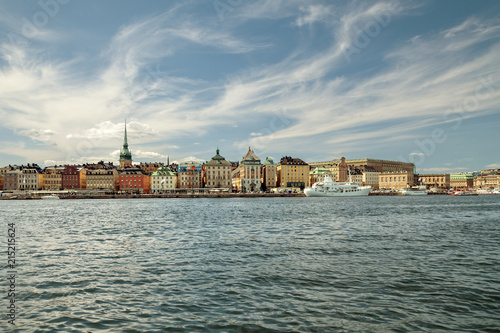 Stockholm, Sweden - view at The Old Town (Gamla Stan) and Royal Palace