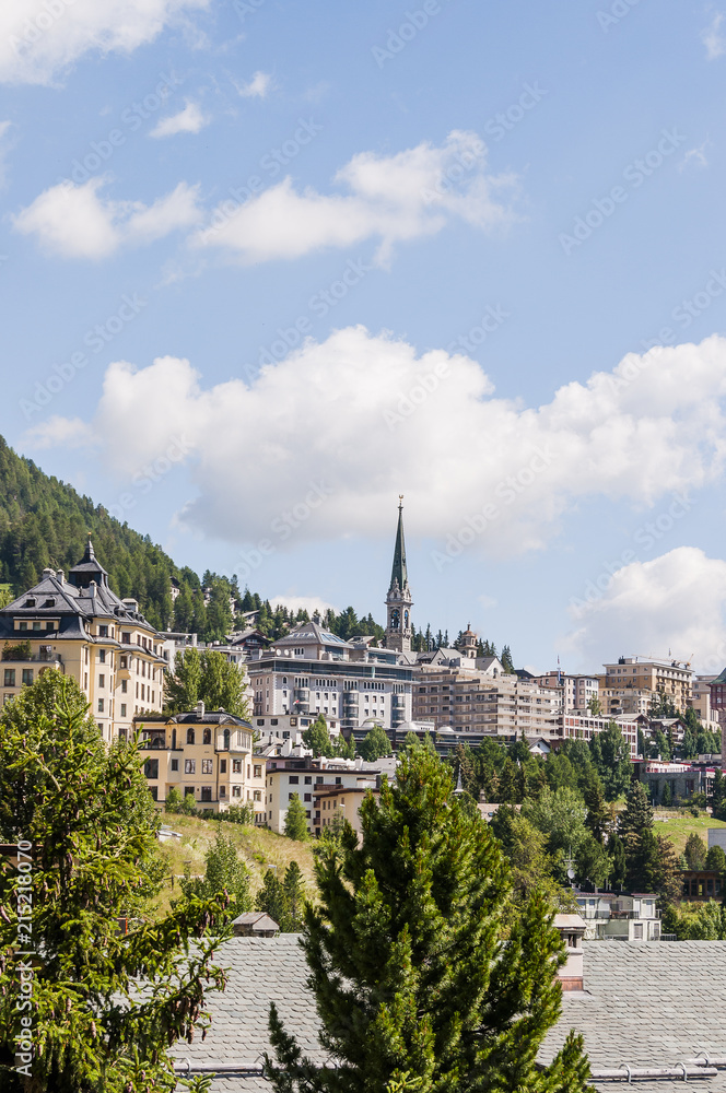 St. Moritz, Oberengadin, Engadin, St. Moritzersee, See, Seenplatte, Corviglia, Alpen, Wanderweg, via Engiadina, Graubünden, Sommer, Schweiz