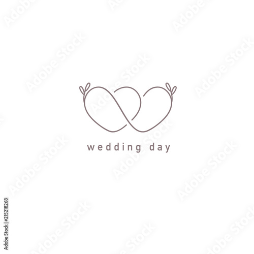 Vector logo design template. Wedding symbol concept.