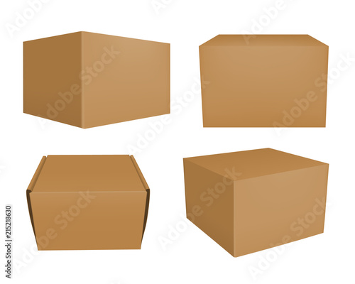 Set of brown boxes © meookami