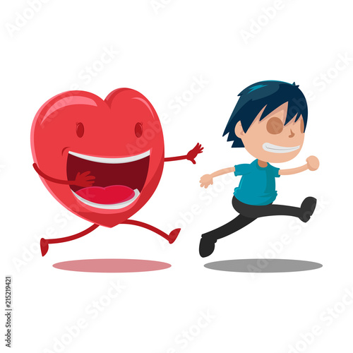 Man Scarper Love Cartoon Character Vector