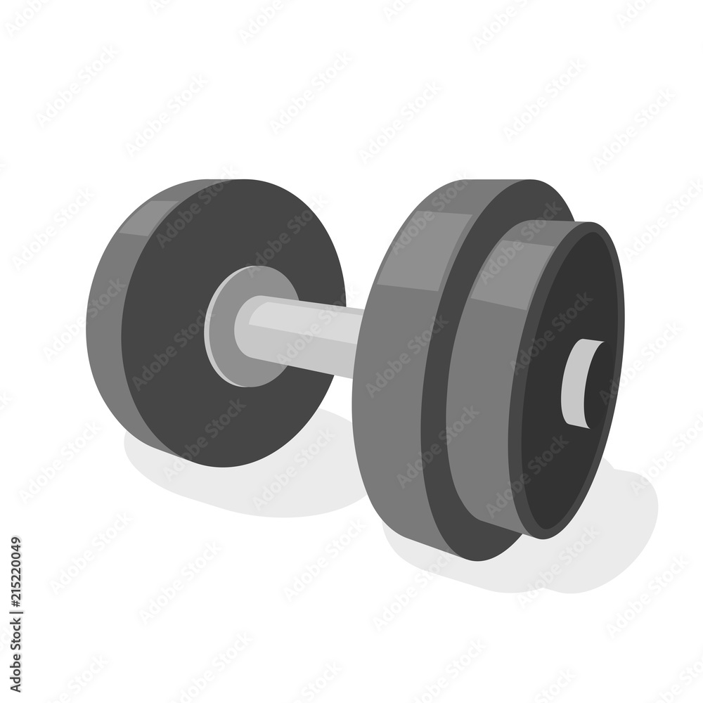 Solid dumbbell in gorizontal position Solid dumbbell in gorizontal position