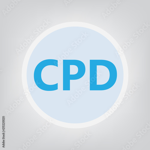 CPD (Continuing Professional Development) concept- vector illustration