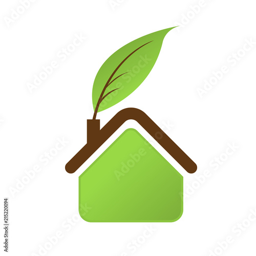 Icon of green house - eco home