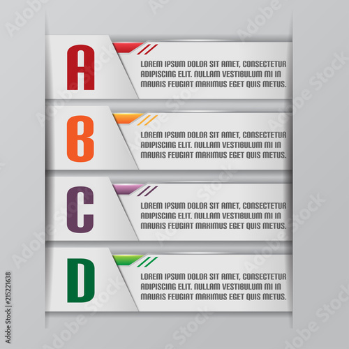 Tab Graphic Modern Template Style Vector