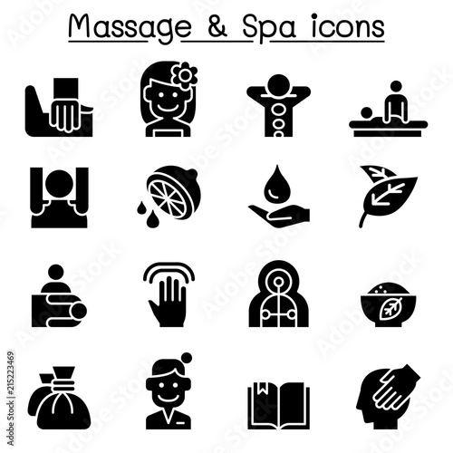 Massage & Spa icon set
