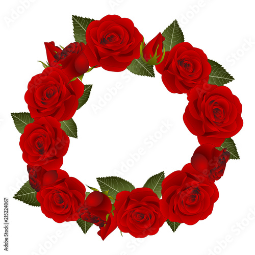 Red Rose Flower Wreath
