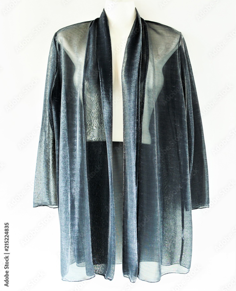 Transparente Damenjacke - Verchlusslose Lurexjacke Transparente Damenjacke - Verchlusslose Lurexjacke