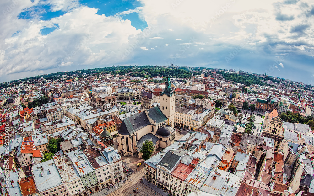 Obraz premium Lviv panoramic view