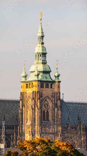 Photography Bell tower of St Vitus Cathedral at Prague Castle, Prague, Czech Republic