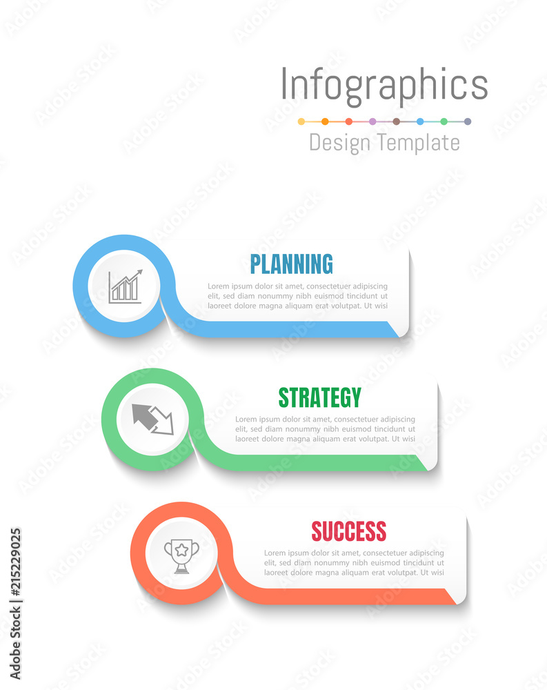 Infographic design elements for your business data with 3 options, parts, steps, timelines or processes. Vector Illustration. Infographic design elements for your business data with 3 options, parts, steps, timelines or processes. Vector Illustration.