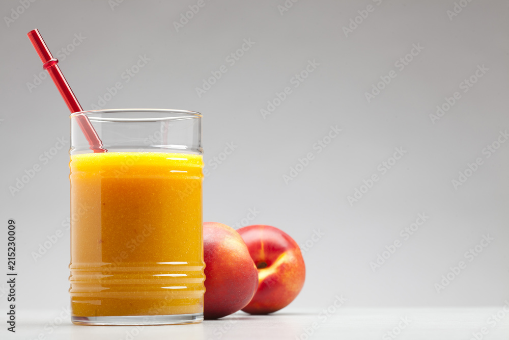 peach juice in glass peach juice in glass