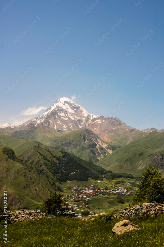 summer landscape with kazbek