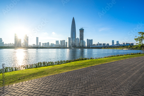 Photography city skyline in shenzhen china