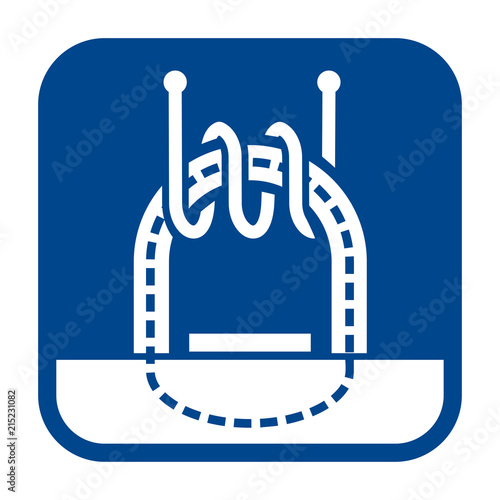 Vector flat design icon of electromagnetic testing.