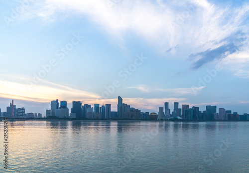 city skyline in hangzhou china © THINK b