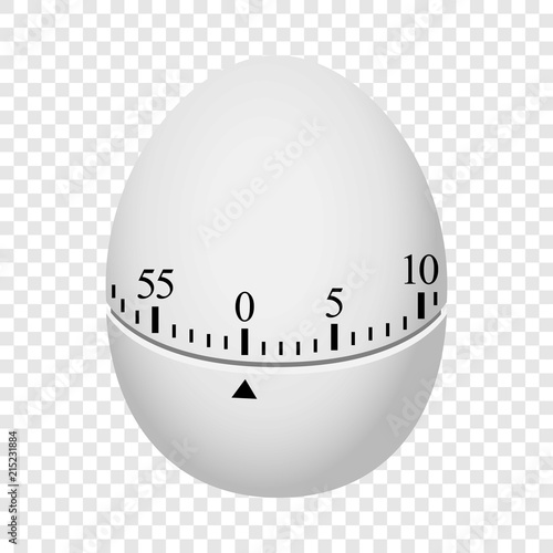 Egg timer mockup. Realistic illustration of egg timer vector mockup for on transparent background