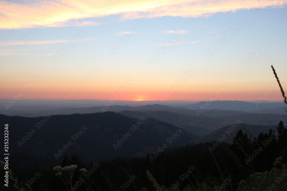 Obraz premium Bogus Basin, Sunset 