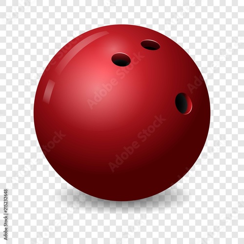 Bowling ball icon. Realistic illustration of bowling ball vector icon for on transparent background