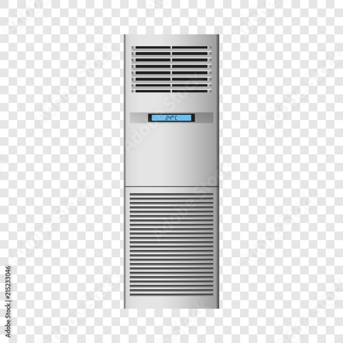 Stand conditioner mockup. Realistic illustration of stand conditioner vector mockup for on transparent background