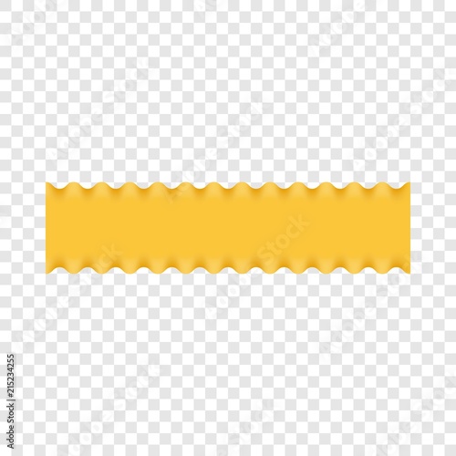 Lasagne pasta icon. Realistic illustration of lasagne pasta vector icon for on transparent background