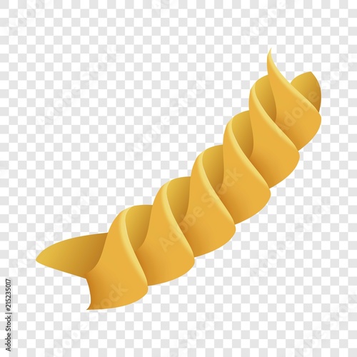 Fusilli pasta mockup. Realistic illustration of fusilli pasta vector mockup for on transparent background