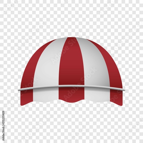 Dome awning mockup. Realistic illustration of dome awning vector mockup for on transparent background