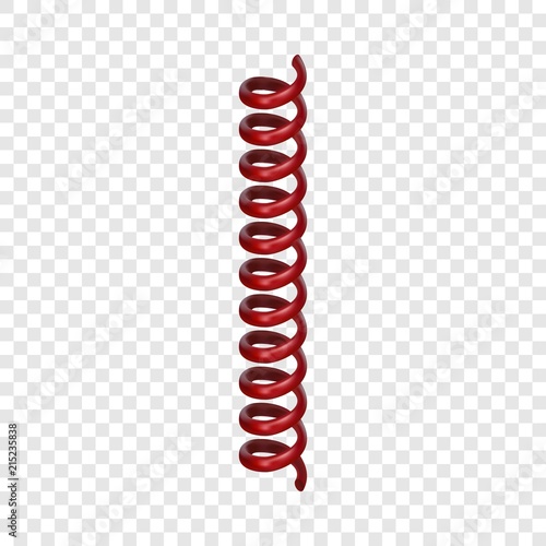 Telephone cable mockup. Realistic illustration of telephone cable vector mockup for on transparent background
