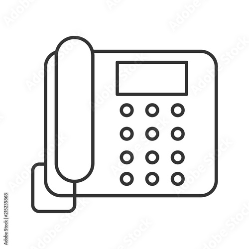 Landline phone linear icon