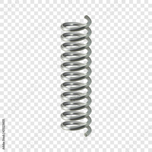 Spring cable mockup. Realistic illustration of spring cable vector mockup for on transparent background