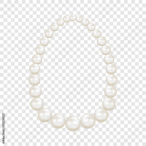Pearls mockup. Realistic illustration of pearls vector mockup for on transparent background