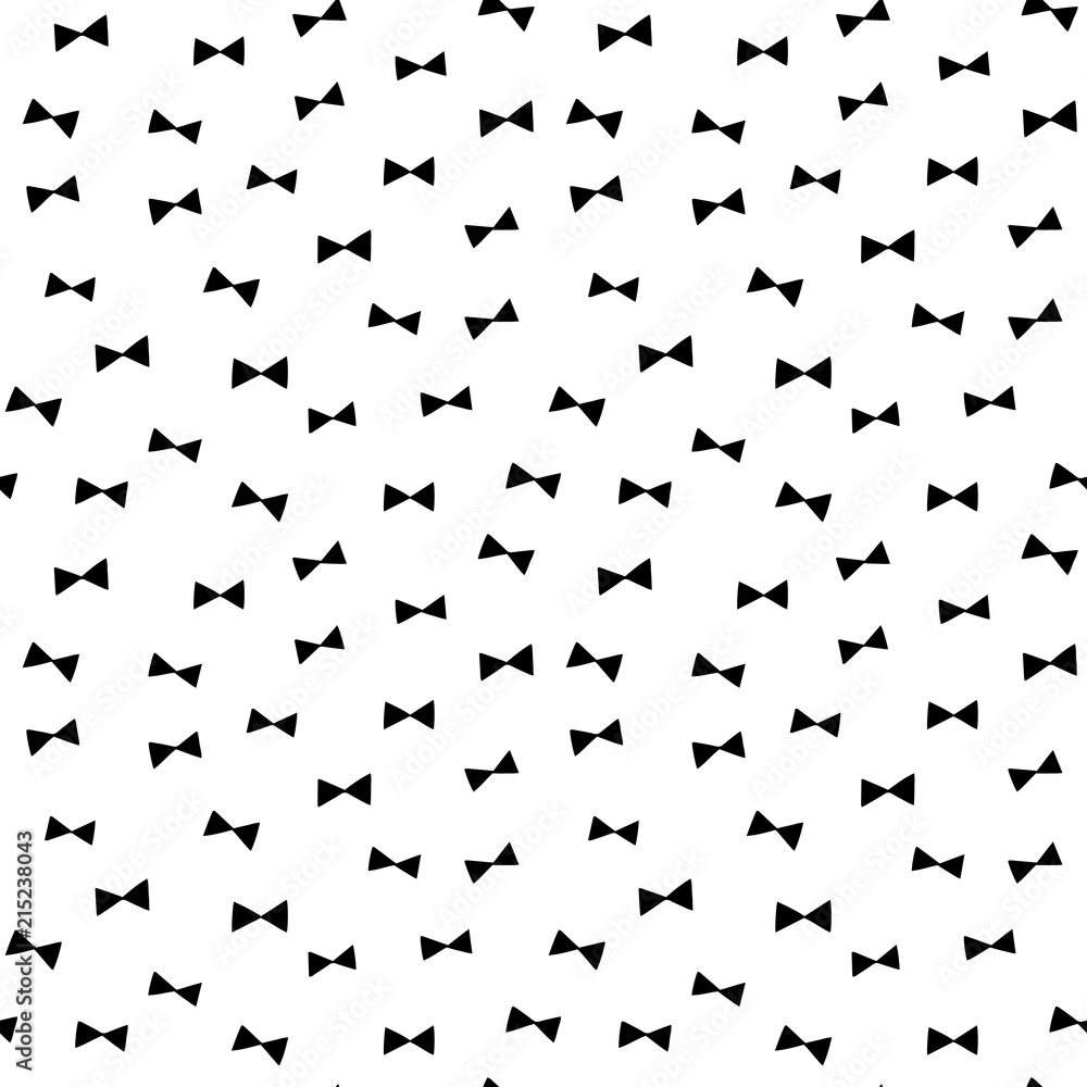 Naklejka premium Geometric simple bow tie vector pattern. Abstract modern hipster seamless background.