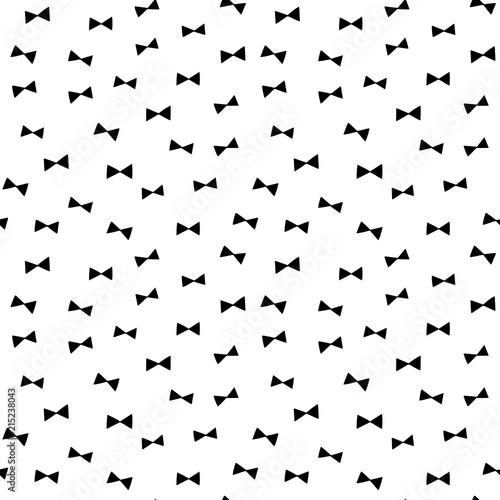Geometric simple bow tie vector pattern. Abstract modern hipster seamless background.
