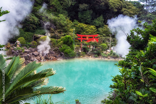 umi jigoku in beppu torii gates