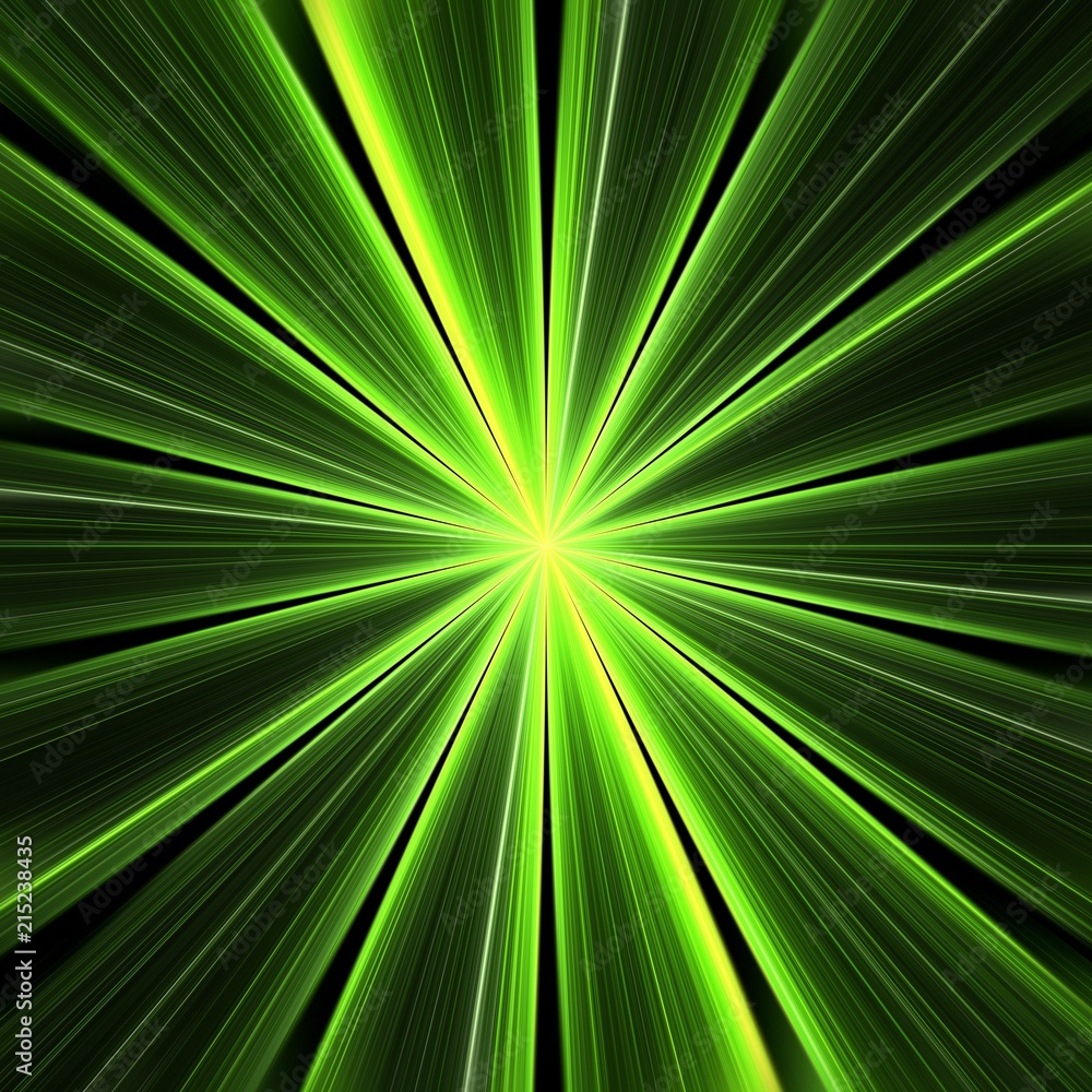 Obraz premium Green explosion of lines