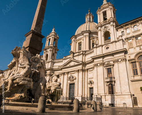 Gian Lorenzo Bernini, Piazza Navona, Fountain of the Four Rivers, the Rio della Plata in Rome © Harald