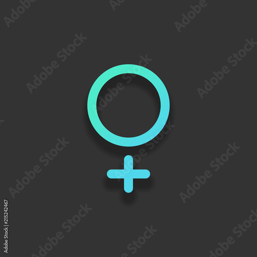 gender symbol. linear symbol. simple women icon. Colorful logo c