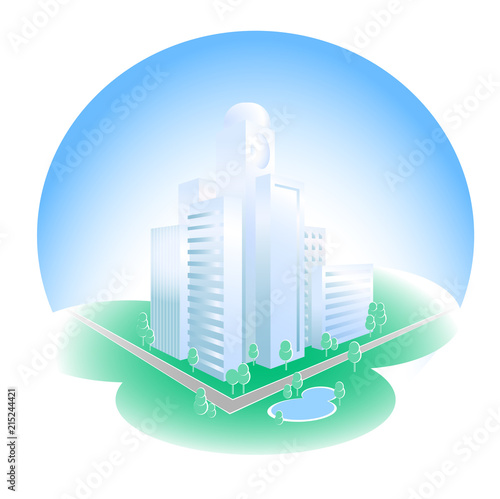 Eko city vector illustration