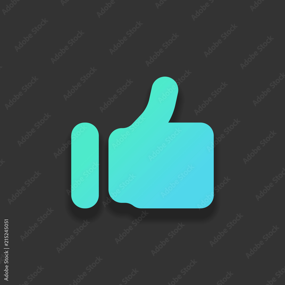 Simple like icon. Social symbol. Colorful logo concept with soft Simple like icon. Social symbol. Colorful logo concept with soft