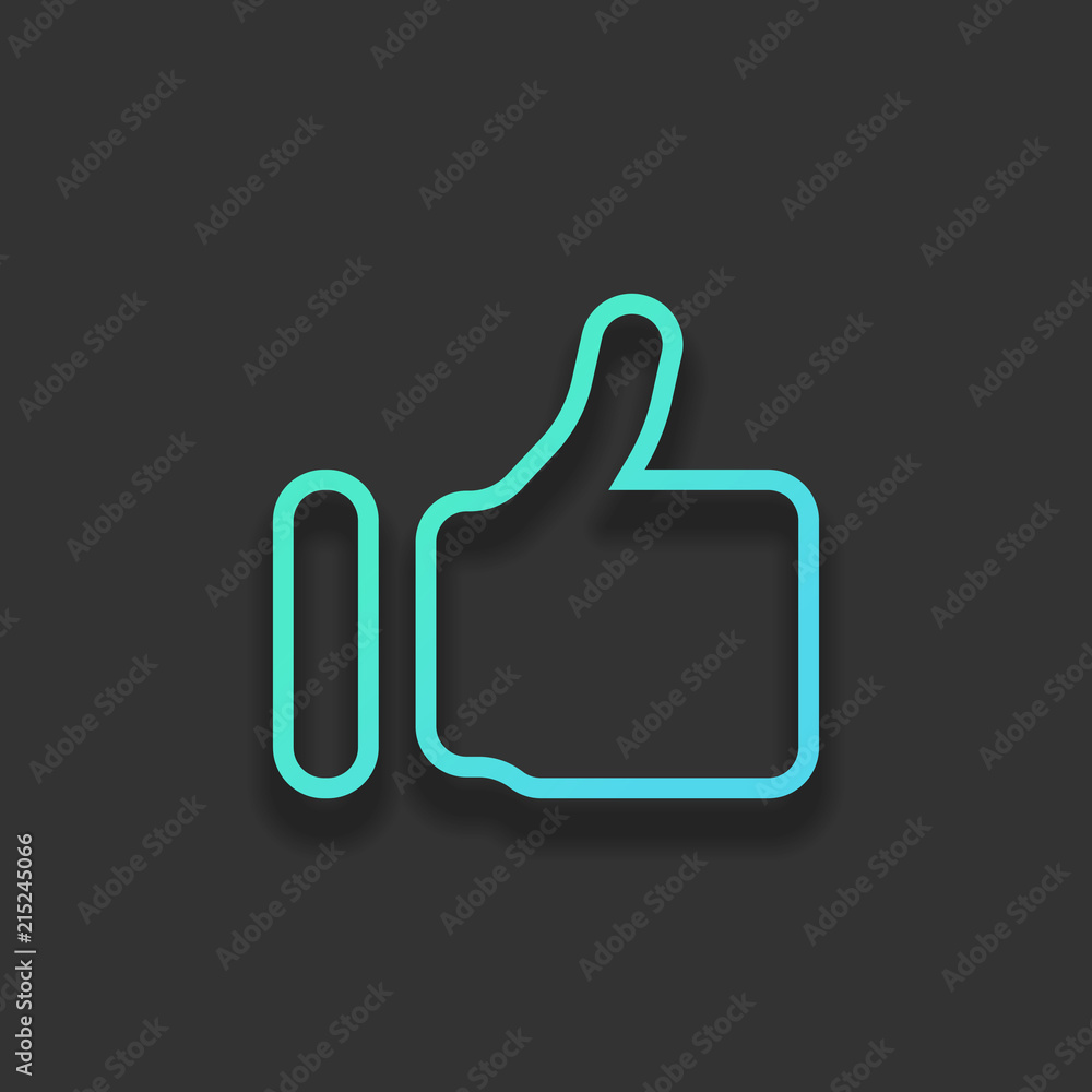 Simple like icon. Social symbol. Colorful logo concept with soft Simple like icon. Social symbol. Colorful logo concept with soft