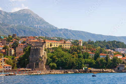 Mediterranean landscape. Montenegro. Beautiful summer view of coastal town of Herceg Novi